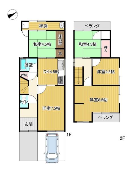 京都市山科区音羽中芝町の中古一戸建