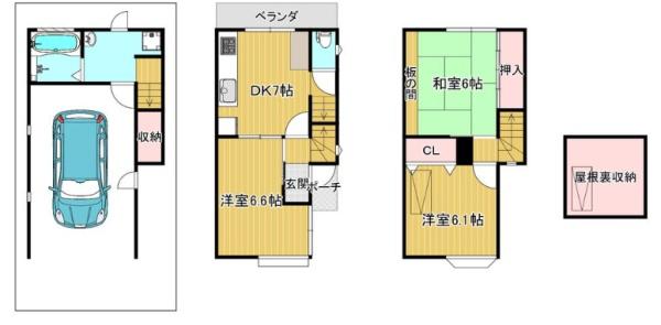 京都市右京区梅津罧原町の中古一戸建