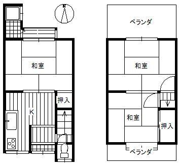 京都市伏見区桃山町金井戸島の中古テラスハウス
