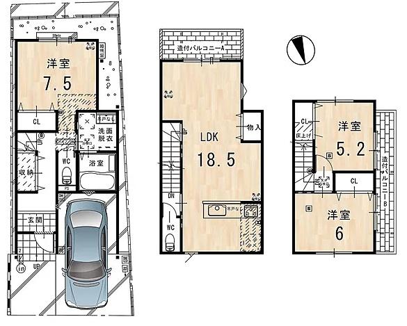 京都市右京区嵯峨野開町の新築一戸建