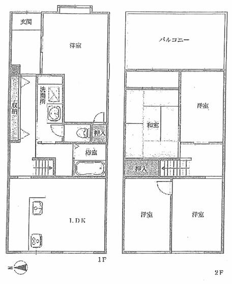 京都市伏見区醍醐京道町の中古テラスハウス