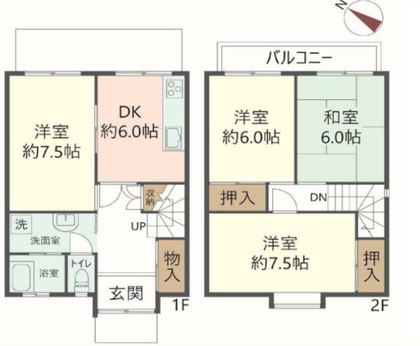 京都市西京区大枝南福西町１丁目の中古テラスハウス