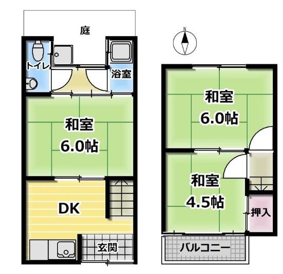 京都市山科区西野楳本町の中古テラスハウス