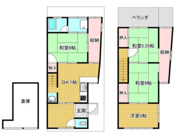 京都市山科区西野山中畑町の中古テラスハウス