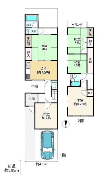 京都市西京区上桂三ノ宮町の中古一戸建