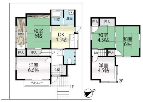 京都市山科区北花山西ノ野町の中古一戸建