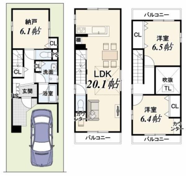 京都市中京区西ノ京樋ノ口町の新築一戸建