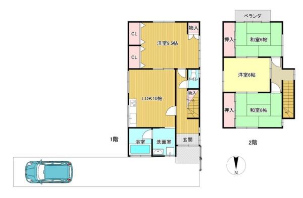 京都市山科区御陵別所町の中古一戸建