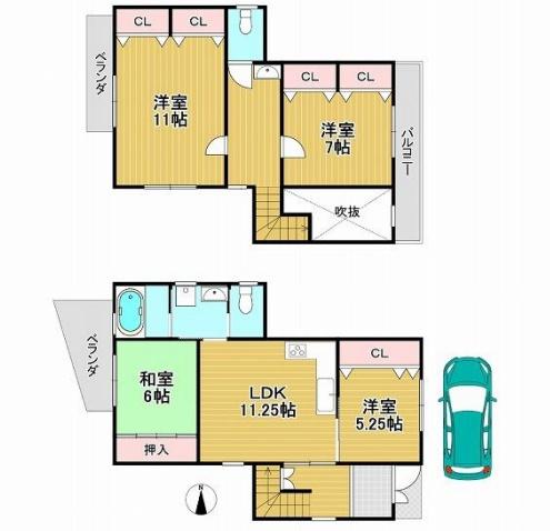 京都市右京区梅津東構口町の中古一戸建