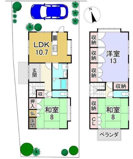 京都市西京区松室北河原町の中古一戸建