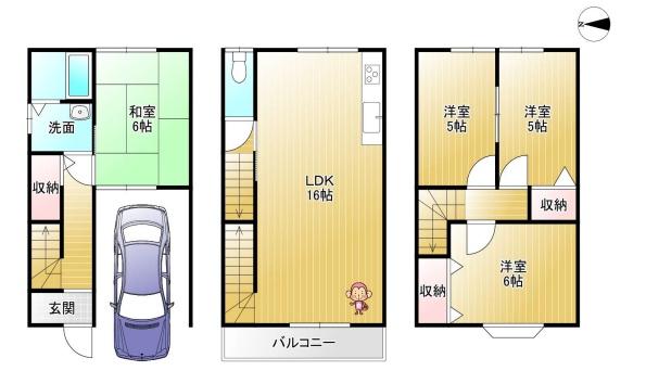 京都市西京区下津林東芝ノ宮町の中古一戸建