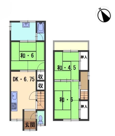 京都市山科区西野山射庭ノ上町の中古一戸建