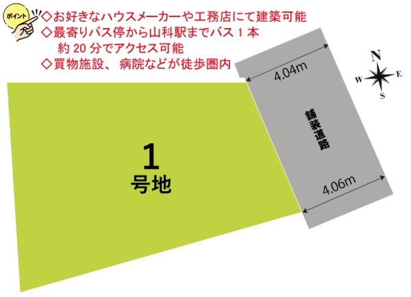 京都市山科区西野山中畑町の売土地