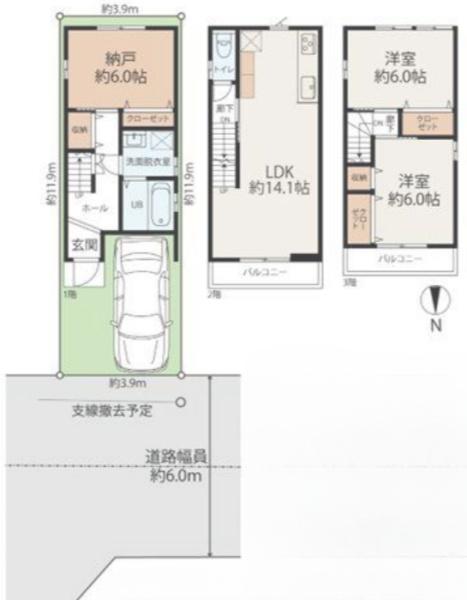 京都市伏見区舞台町の新築一戸建