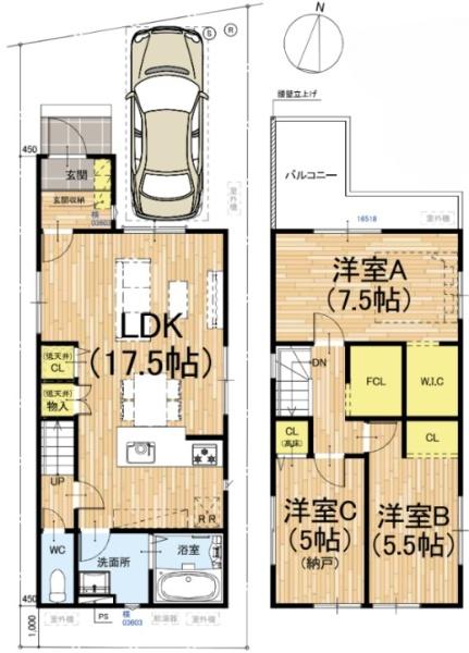 京都市右京区嵯峨野南浦町の新築一戸建