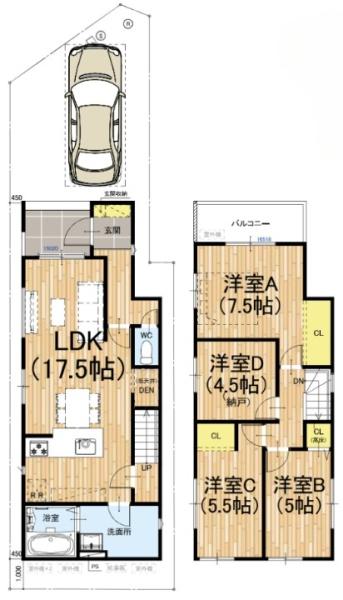 京都市右京区嵯峨野南浦町の新築一戸建