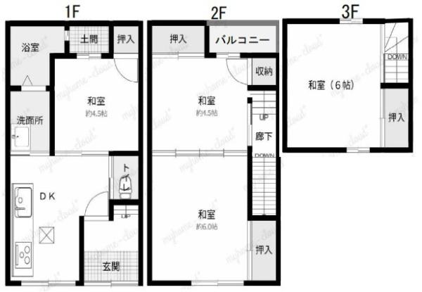 京都市中京区壬生御所ノ内町の中古テラスハウス