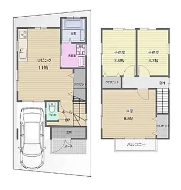 京都市伏見区深草大亀谷西寺町の中古一戸建て