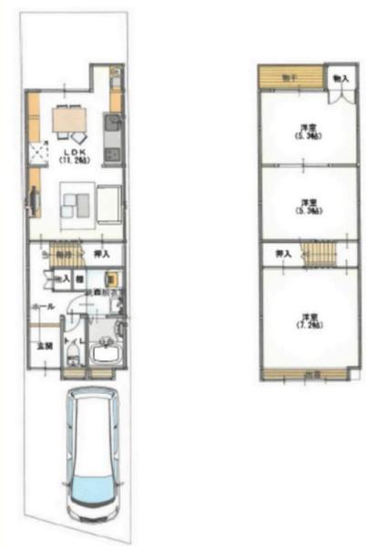 京都市南区上鳥羽塔ノ森柴東町の中古一戸建て