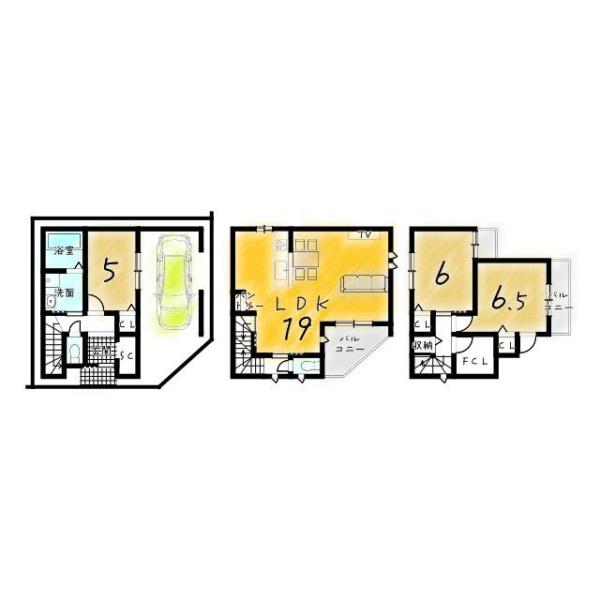 京都市西京区桂南滝川町の中古一戸建て