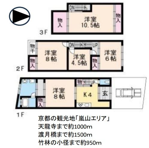 京都市右京区嵯峨天龍寺広道町の中古一戸建