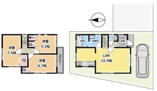 京都市伏見区羽束師鴨川町の中古一戸建て
