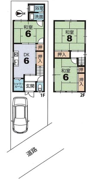 京都市山科区北花山西ノ野町の中古一戸建て
