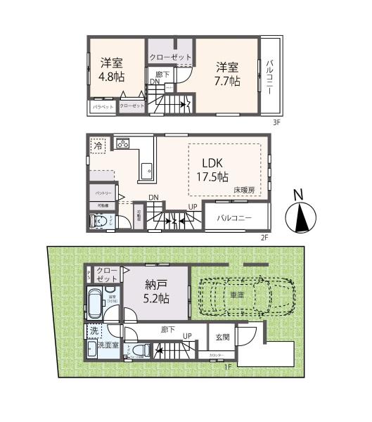 京都市伏見区深草大亀谷西久宝寺町の新築一戸建