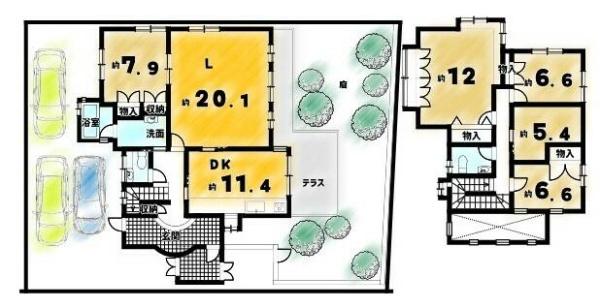 京都市右京区花園天授ケ岡町の中古一戸建て