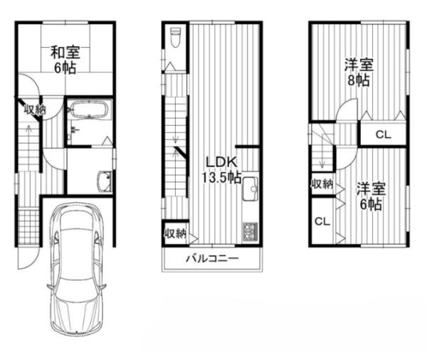 京都市山科区小山中島町の中古一戸建