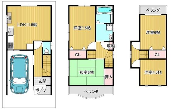 京都市南区八条源町の中古一戸建て