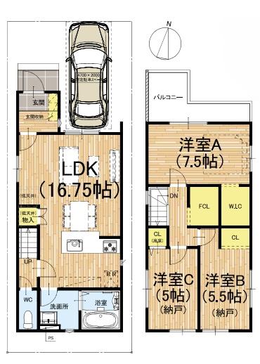 京都市右京区嵯峨野南浦町の新築一戸建