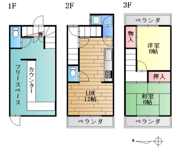 京都市伏見区桃山町日向の中古テラスハウス