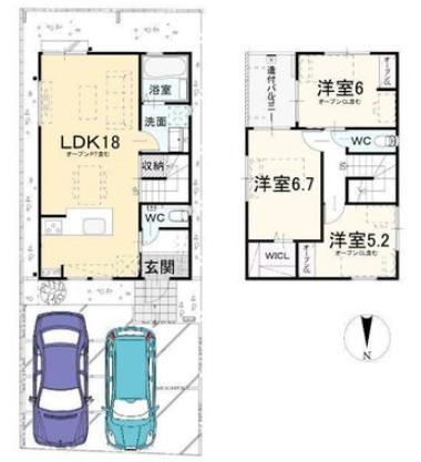 京都市西京区大原野上里勝山町の新築一戸建