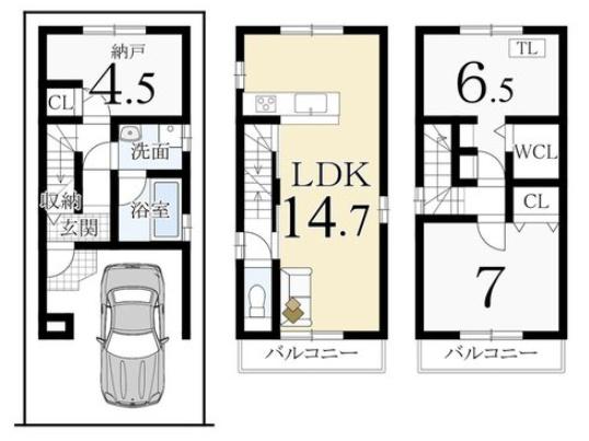 京都市伏見区横大路下三栖山殿の新築一戸建