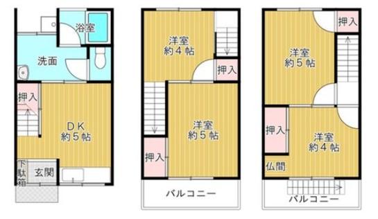京都市右京区太秦桂木町の中古テラスハウス