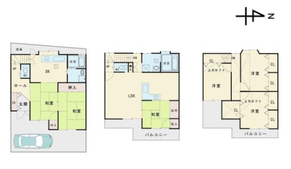 京都市山科区北花山中道町の中古一戸建