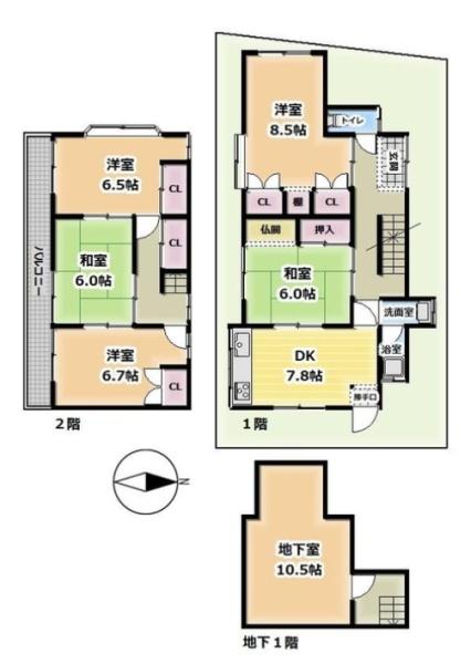 京都市山科区御陵牛尾町の中古一戸建