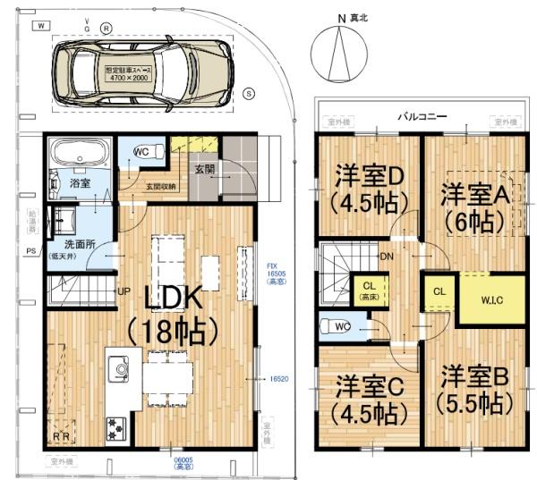 京都市伏見区桃山与五郎町の新築一戸建
