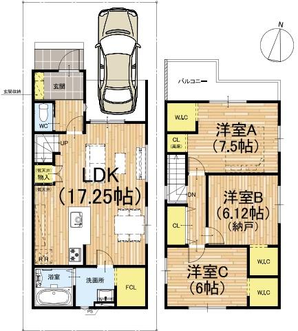 京都市右京区嵯峨野南浦町の新築一戸建