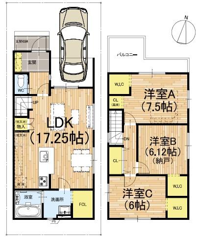 京都市右京区嵯峨野南浦町の新築一戸建