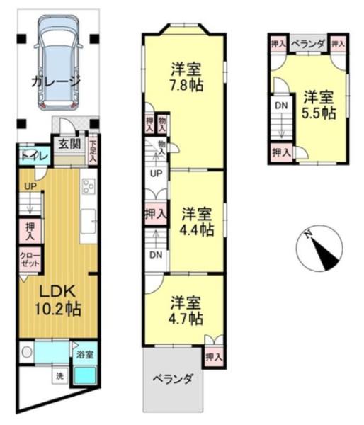 京都市山科区小山北溝町の中古一戸建て