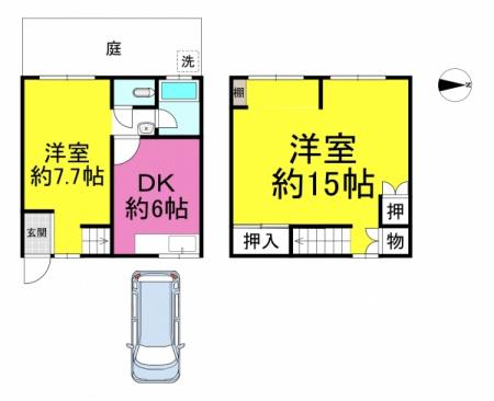 京都市伏見区醍醐京道町の中古テラスハウス