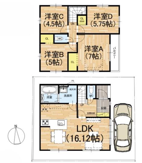 京都市伏見区向島庚申町の新築一戸建