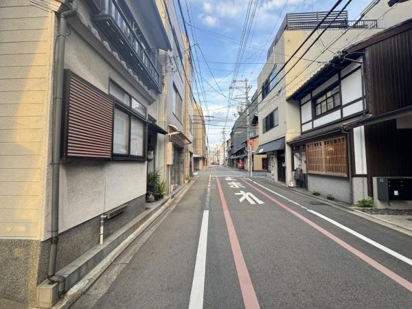 京都市中京区丸木材木町の土地(前面道路含む現地写真)