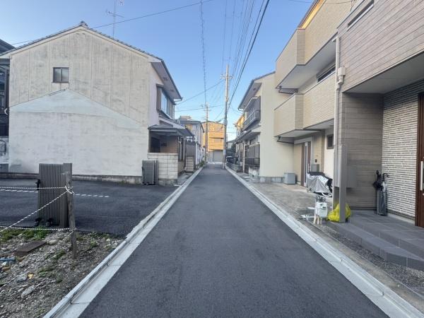 京都市中京区西ノ京内畑町の土地(前面道路含む現地写真)