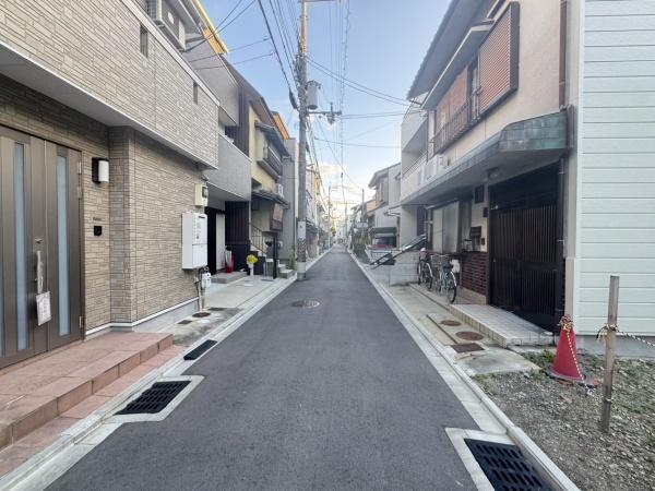 京都市中京区西ノ京内畑町の土地(前面道路含む現地写真)