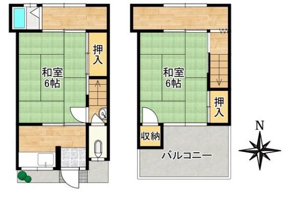 京都市右京区西院久田町の中古一戸建て(間取り)