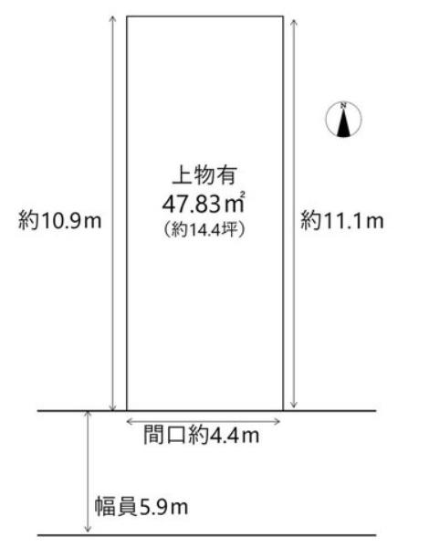 京都市中京区西ノ京南円町の土地(間取り)