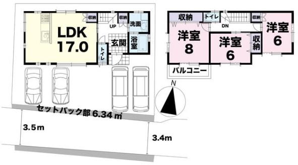 京都市山科区音羽沢町の土地(プラン例(間取図))